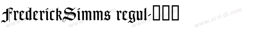 FrederickSimms regul字体转换